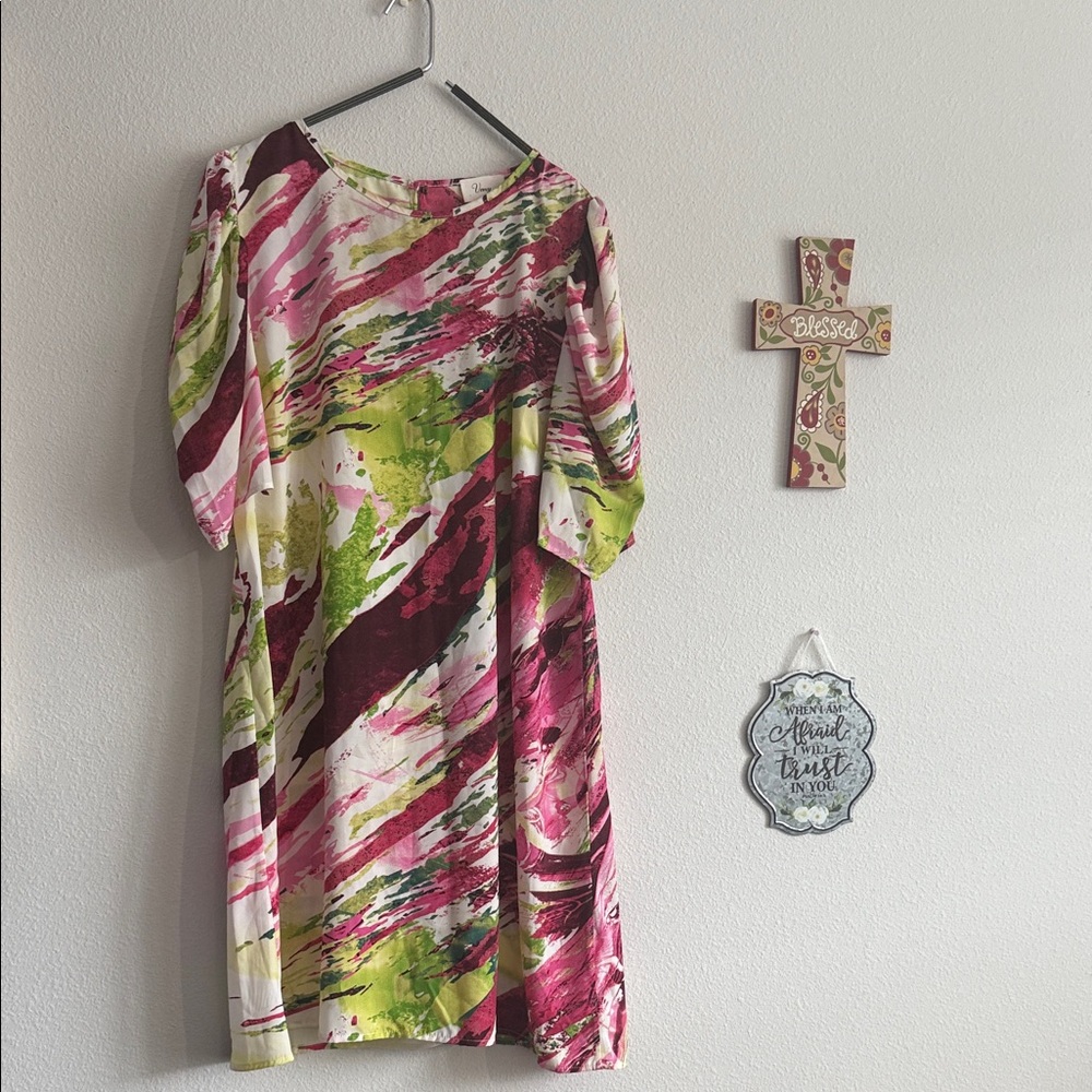 Elegant Multicolor Midi Dress